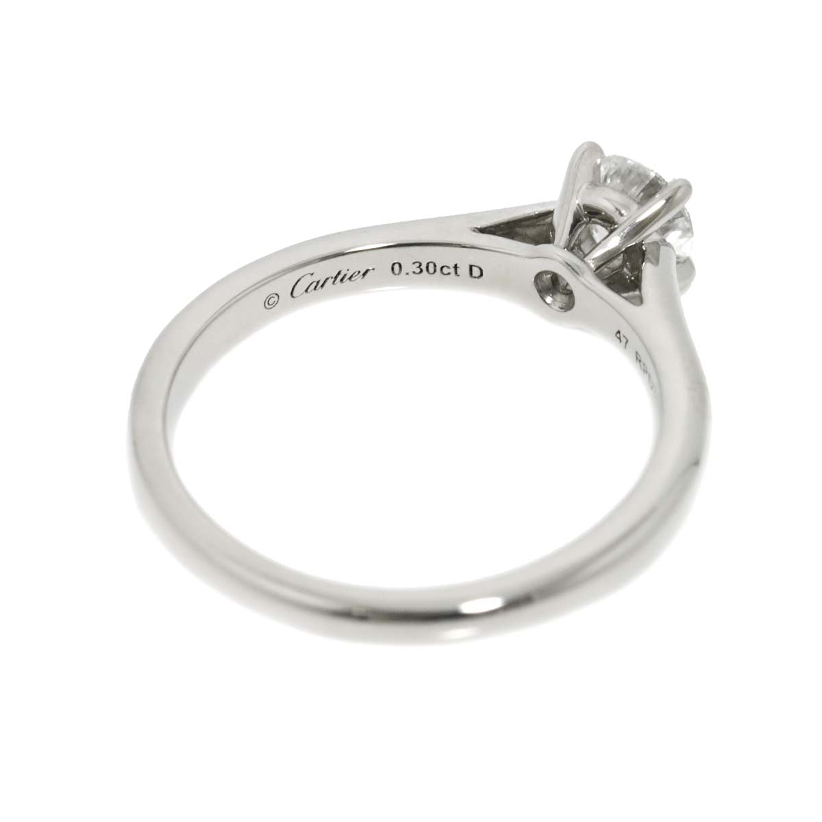 Diamond 0.30ct G/VVS2/3EX Ring Pt Platinum size47 4(US)