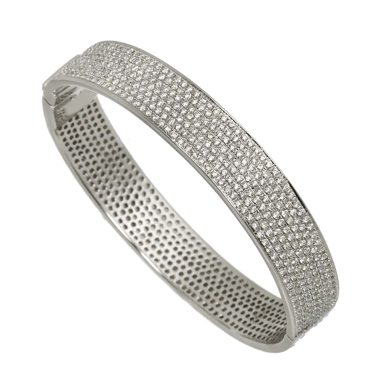 Diamond 4.18ct Bracelet 18K K18 WG White Gold 750