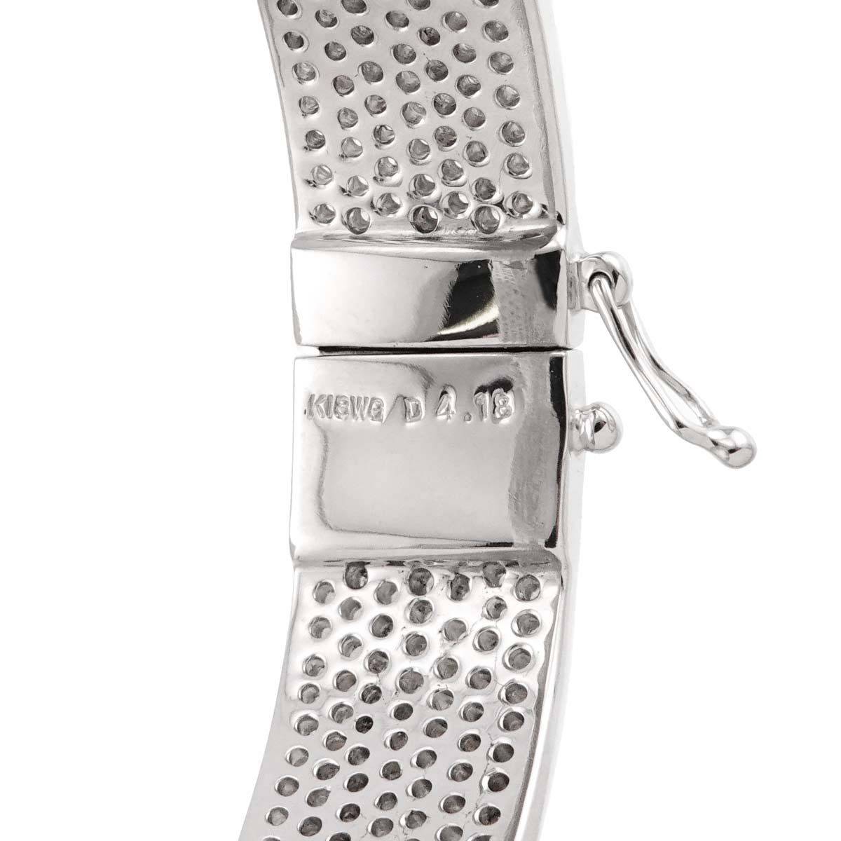Diamond 4.18ct Bracelet 18K K18 WG White Gold 750