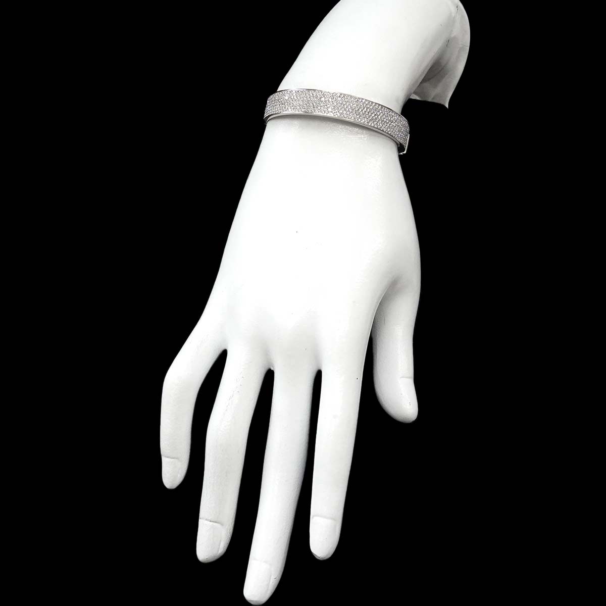 Diamond 4.18ct Bracelet 18K K18 WG White Gold 750