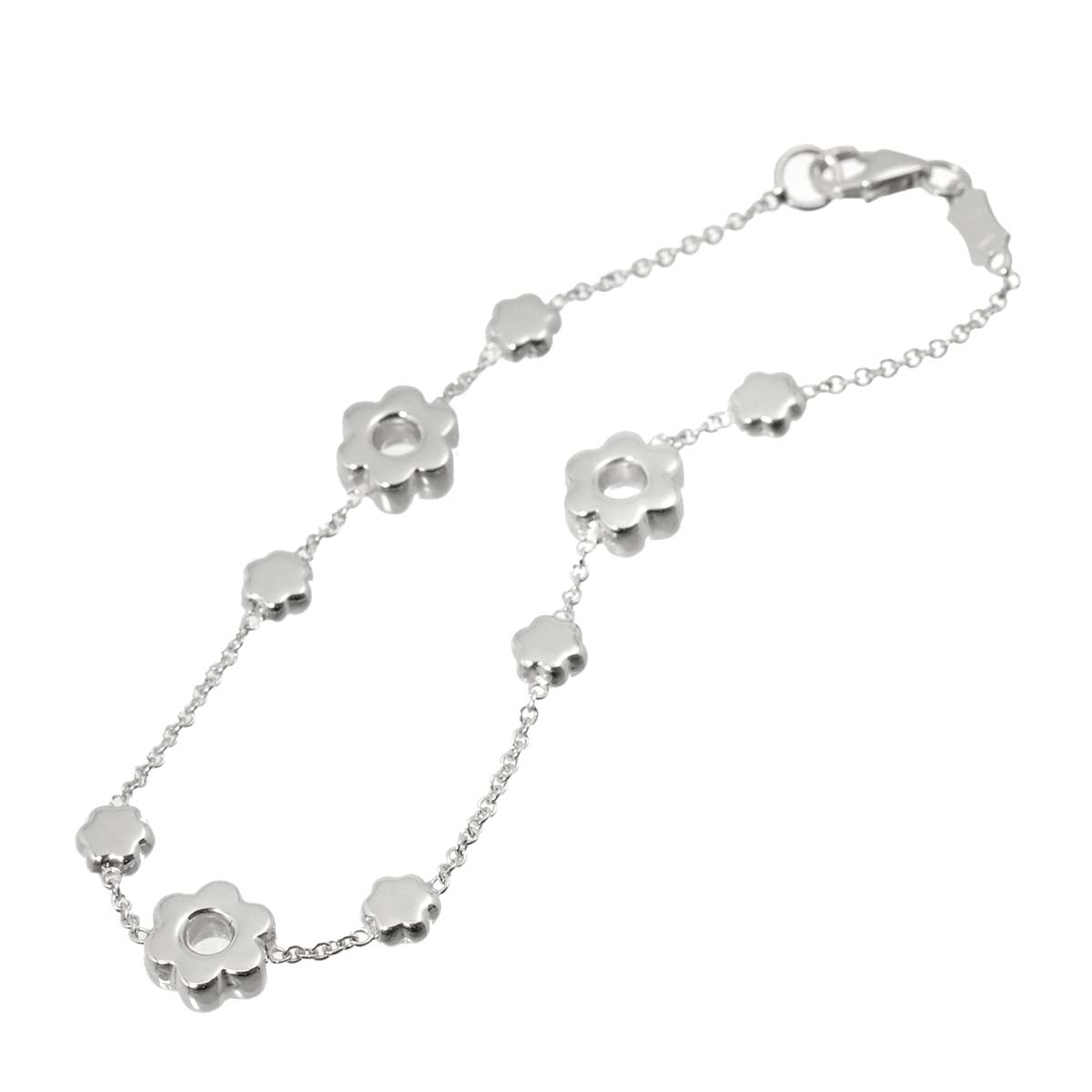 Flower Bracelet 18K White Gold 750