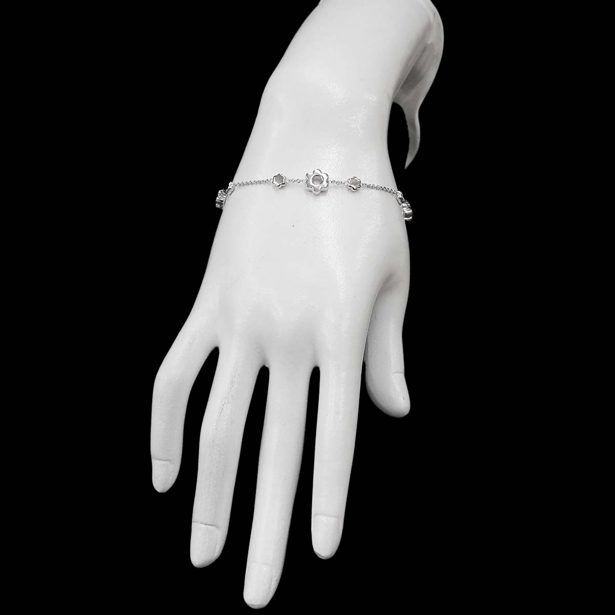 Flower Bracelet 18K White Gold 750