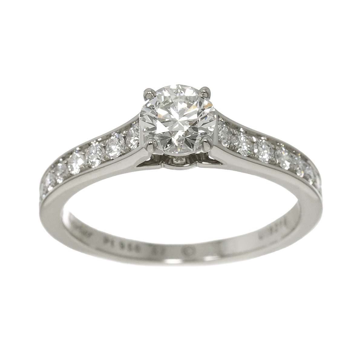 Diamond 0.53ct H/VS2/3EX Ring Platinum size52 6(US)