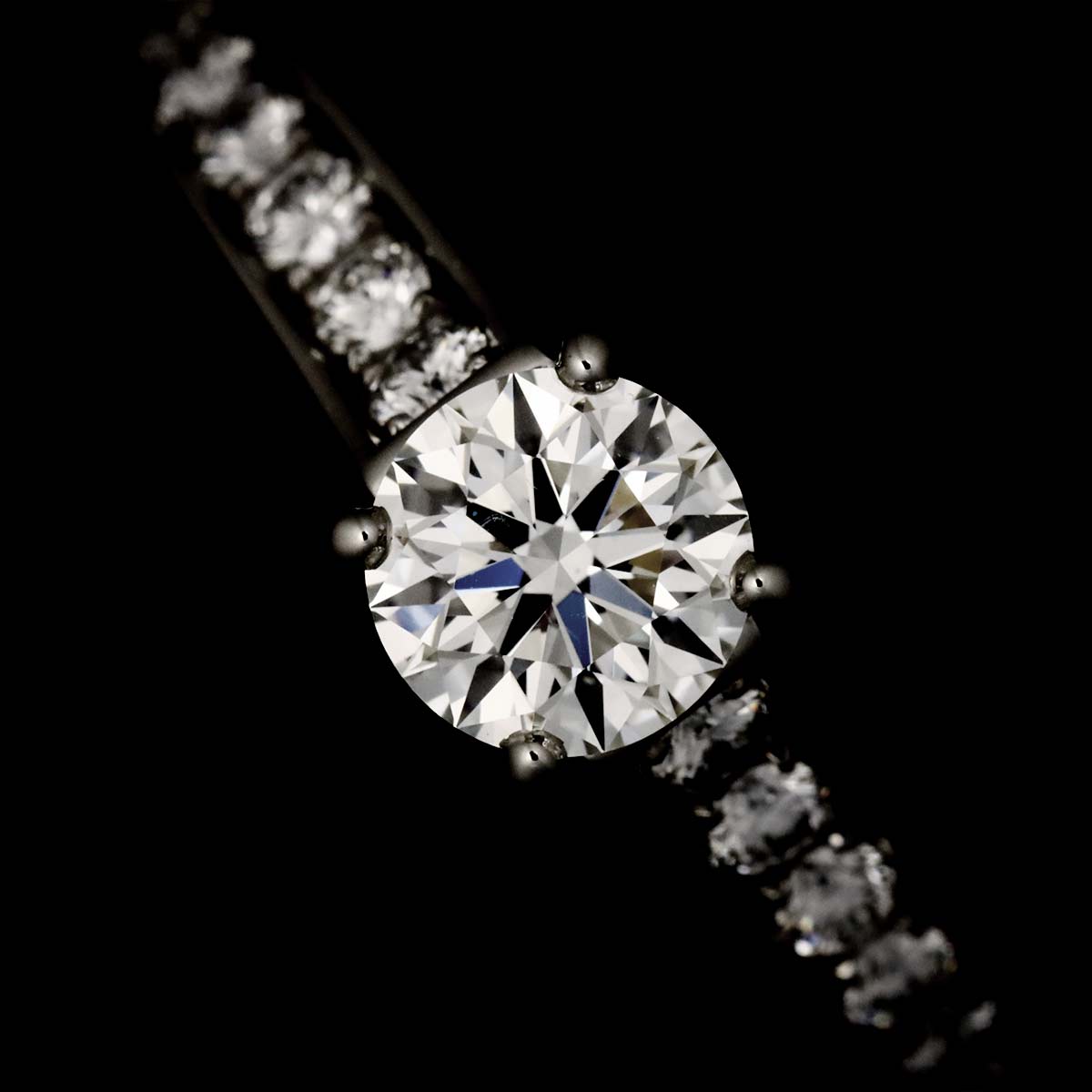 Diamond 0.53ct H/VS2/3EX Ring Platinum size52 6(US)