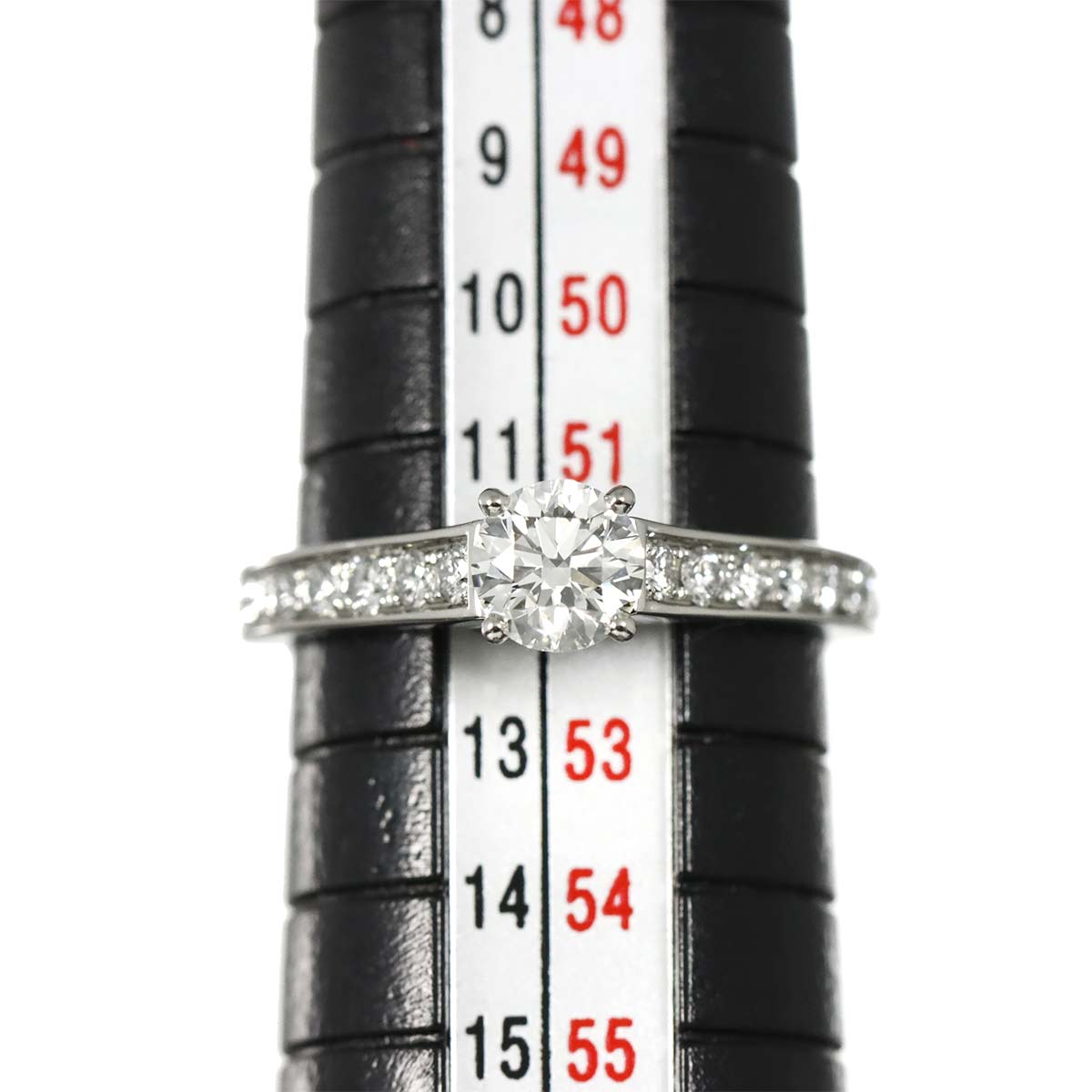 Diamond 0.53ct H/VS2/3EX Ring Platinum size52 6(US)