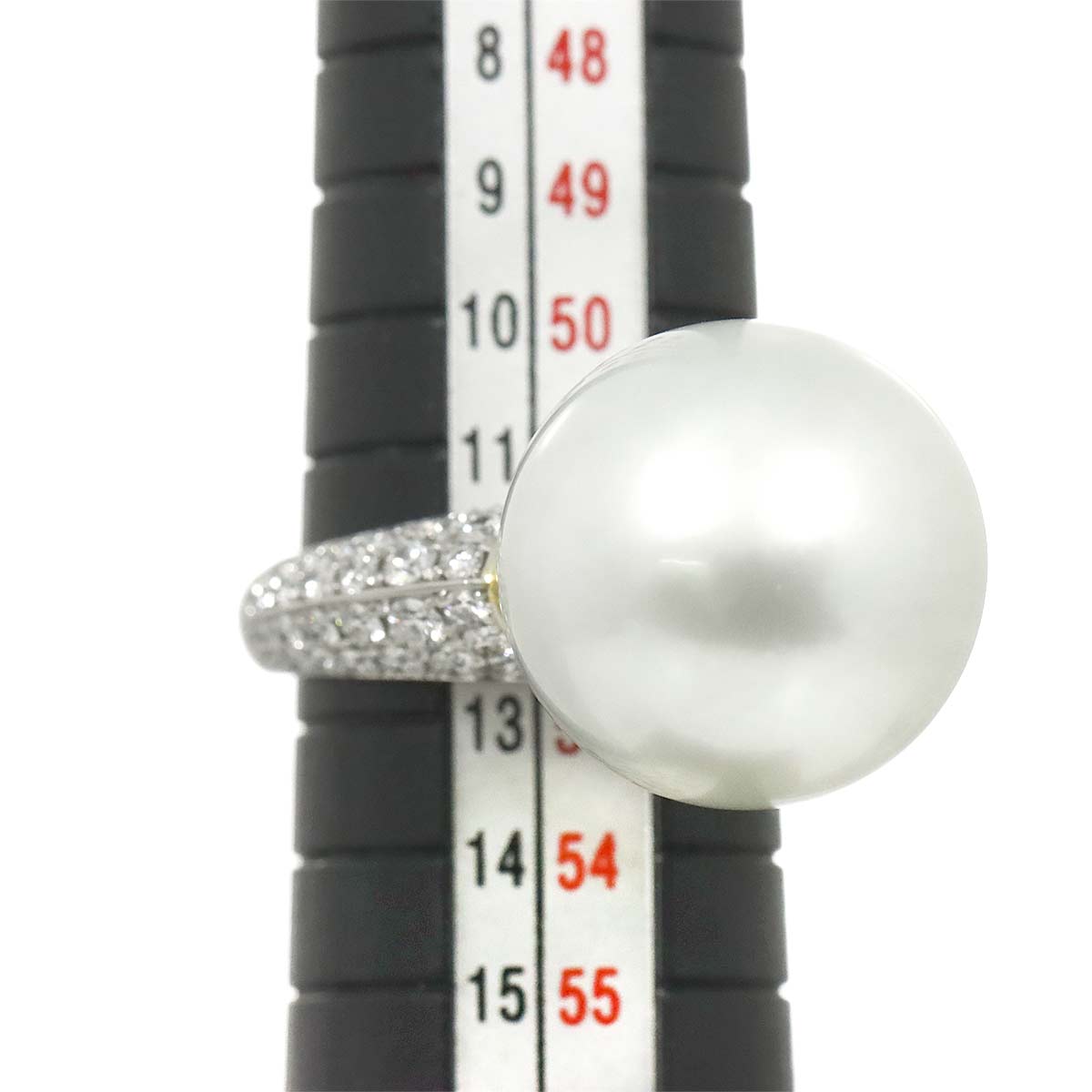 South Sea pearl 16.2mm Diamond 0.87ct Ring Pt Platinum 6.25-6.5(US)