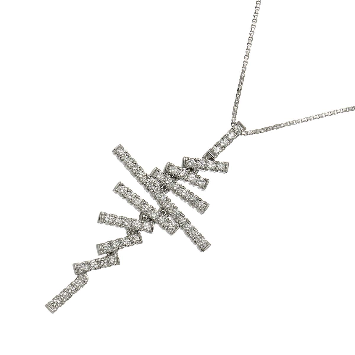 Diamond Necklace 18K WG 750