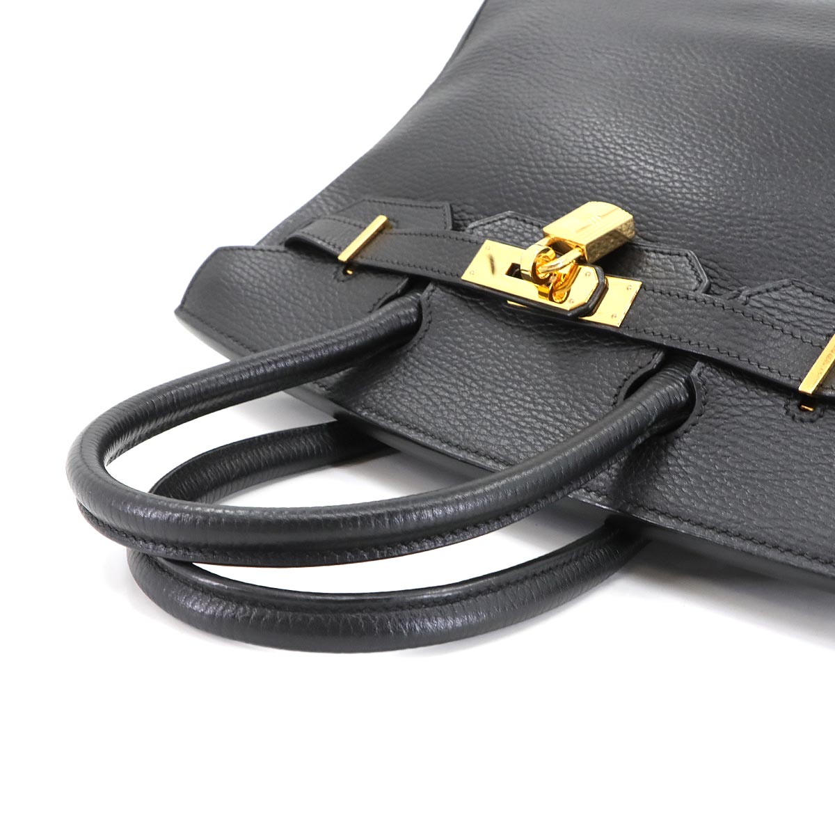 Birkin 30 Ardennes Black Hand Bag Purse