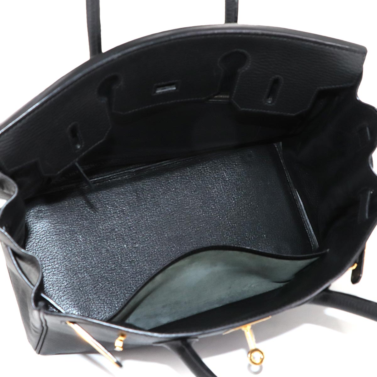 Birkin 30 Ardennes Black Hand Bag Purse