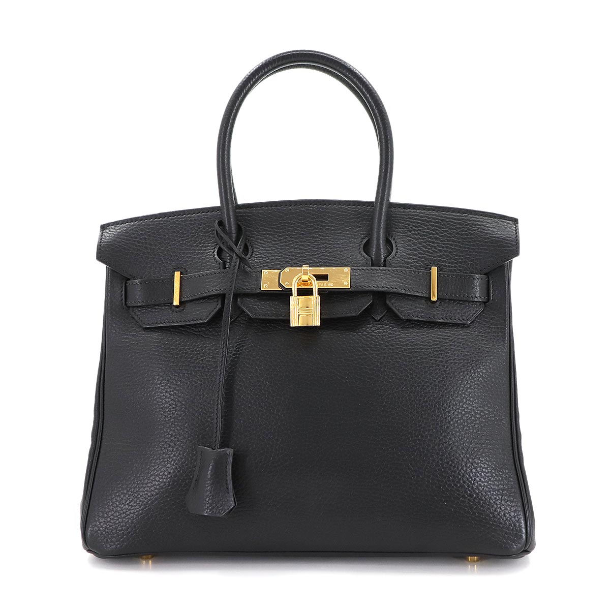 Birkin 30 Ardennes Black Hand Bag Purse