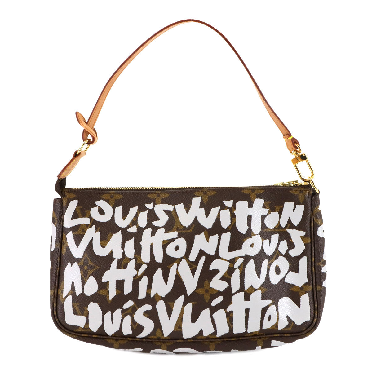 Monogram Graffiti Pochette Accessories Hand Bag Argent