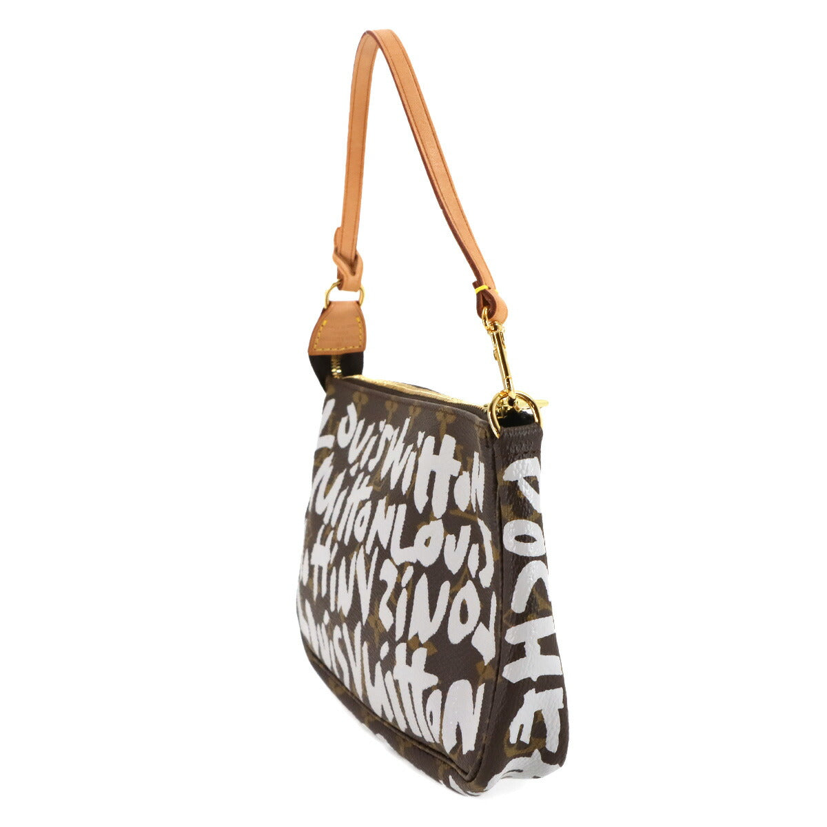 Monogram Graffiti Pochette Accessories Hand Bag Argent