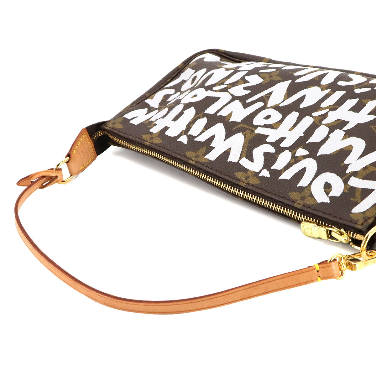 Monogram Graffiti Pochette Accessories Hand Bag Argent