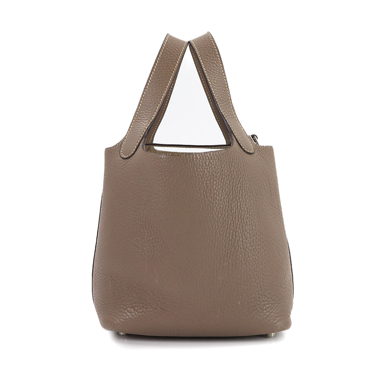 Picotin PM Hand Bag Taurillon Clemence Leather Etoupe