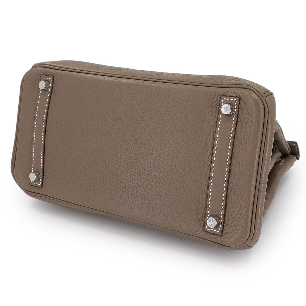 Birkin 30 Taurillon Clemence Etoupe Hand Bag Purse Beige