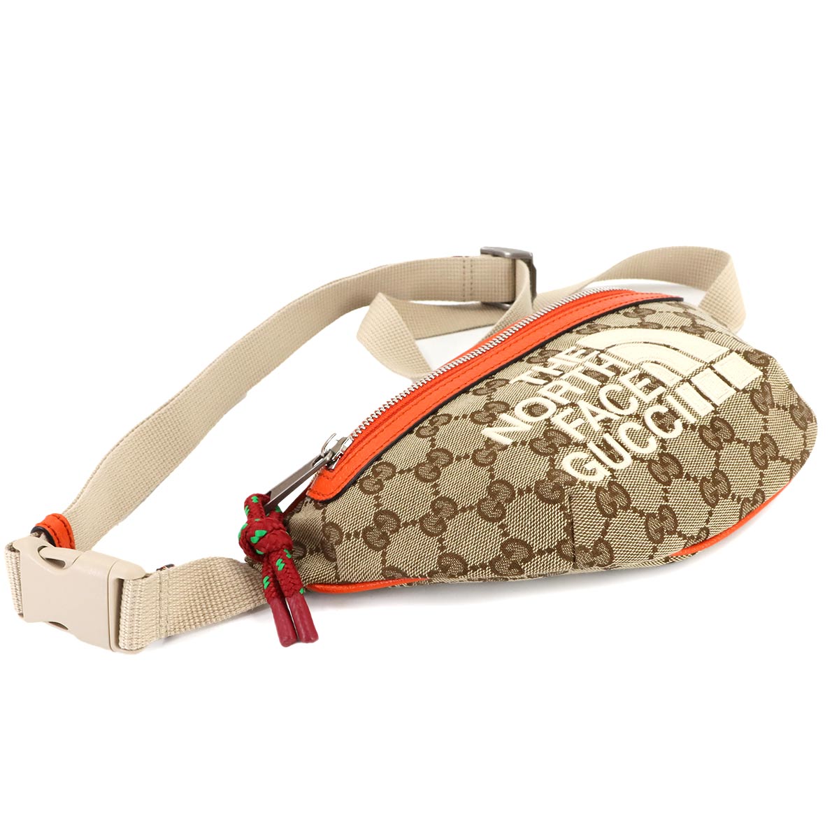 THE NORTH FACE Crossbody Bag GG Canvas Leather Beige 650299