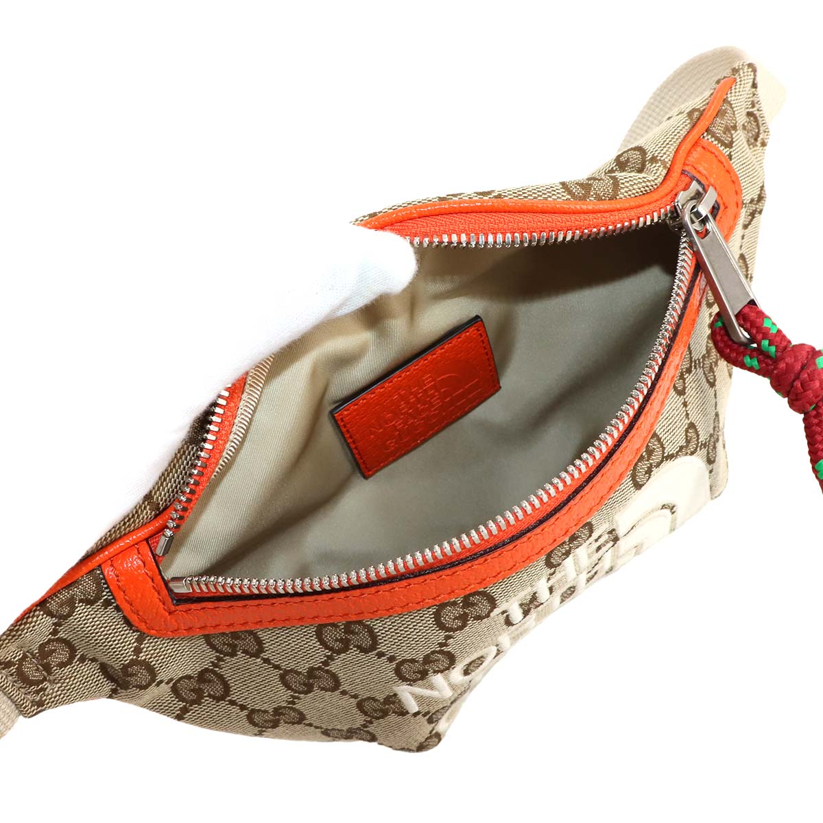 THE NORTH FACE Crossbody Bag GG Canvas Leather Beige 650299