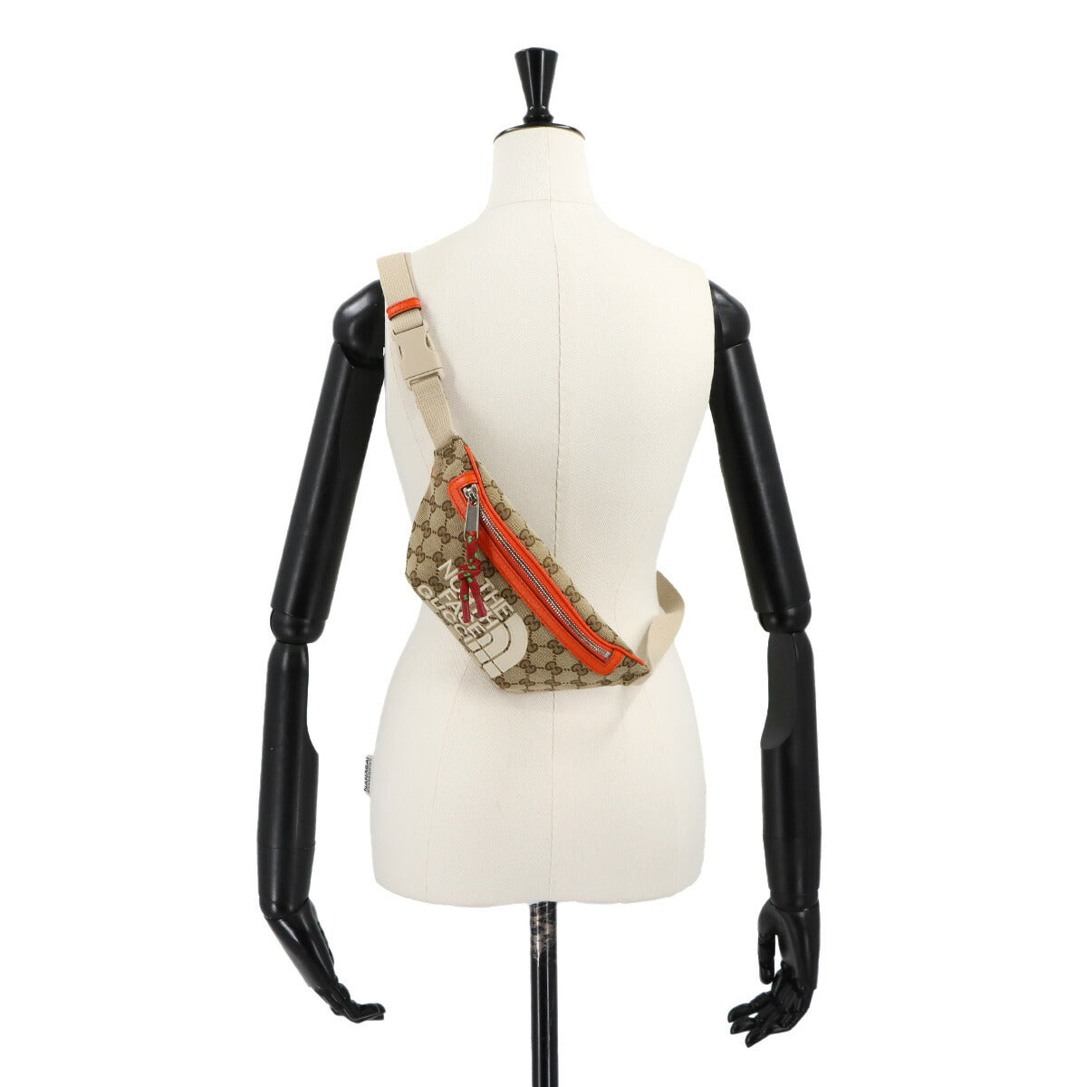 THE NORTH FACE Crossbody Bag GG Canvas Leather Beige 650299