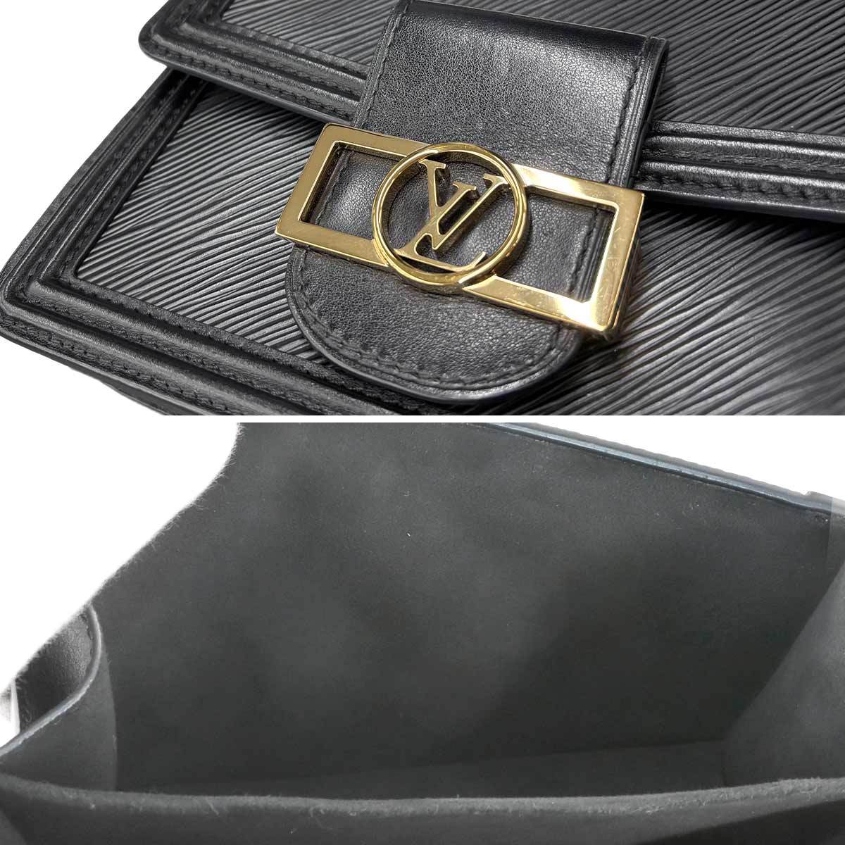 Epi Dauphine NV MINI Shoulder Bag Leather Black M55964