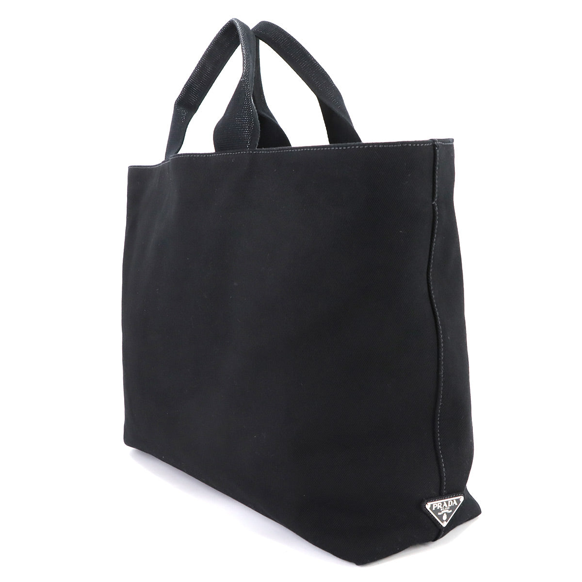 Drill 2way Tote Shoulder Bag Canvas Black 2VG081 Unisex Purse