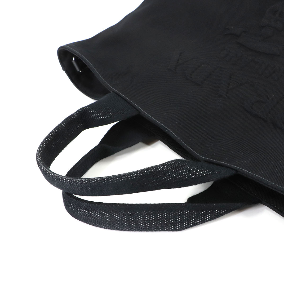 Drill 2way Tote Shoulder Bag Canvas Black 2VG081 Unisex Purse