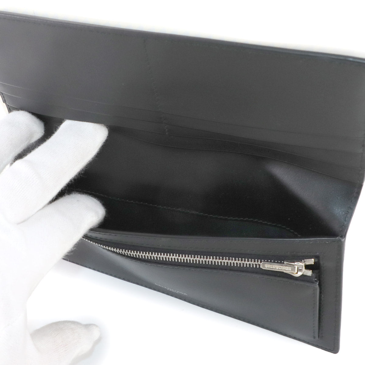 Passport Long Wallet 1Ticket Leather Black 787774