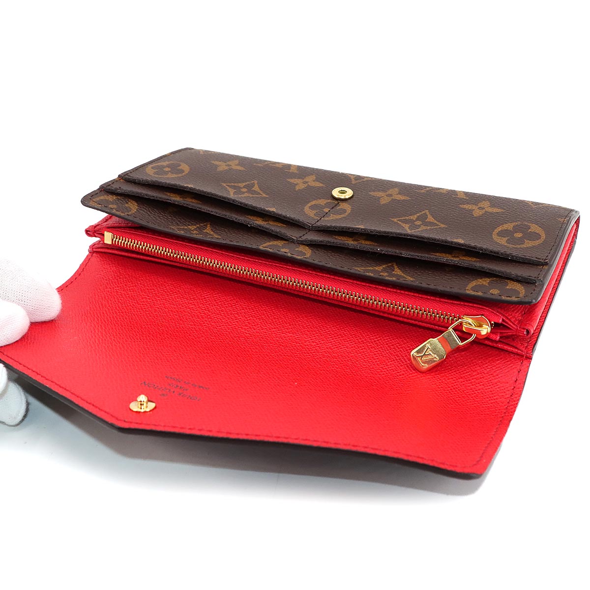 Monogram Sarah Wallet Brown Poppy Coquelicot M62236