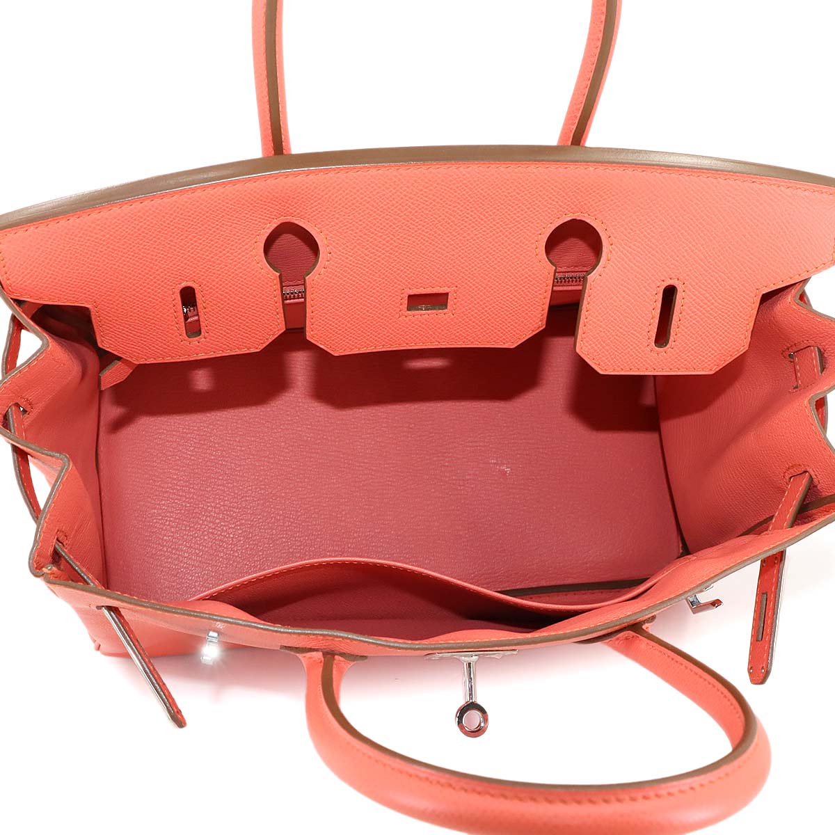 Birkin 30 Epsom Flamingo Hand Bag Purse Pink