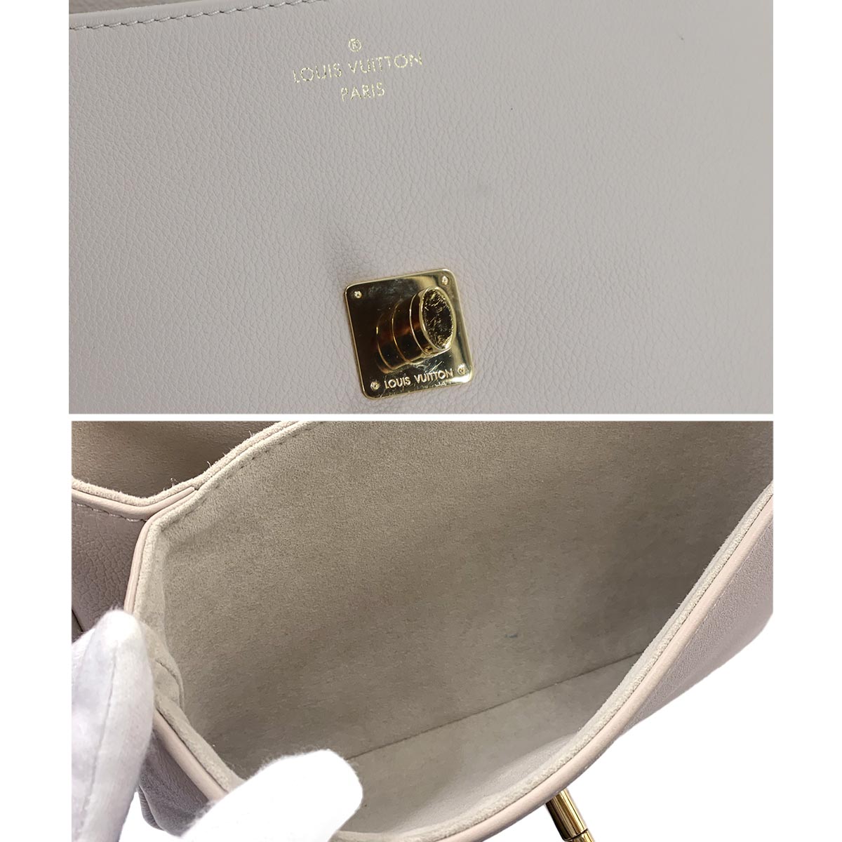 Oxford Hand Shoulder Bag Leather Greige M22792