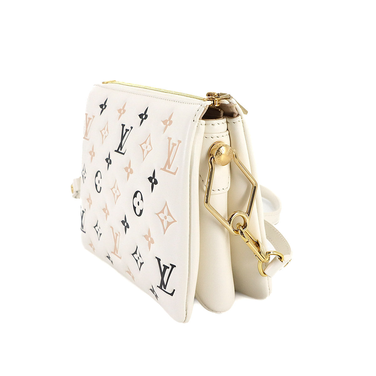 By the Pool Coussin BB Shoulder Bag Leather Beige M22954