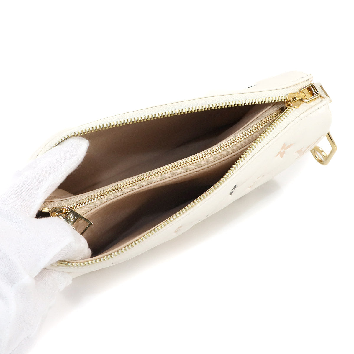 By the Pool Coussin BB Shoulder Bag Leather Beige M22954