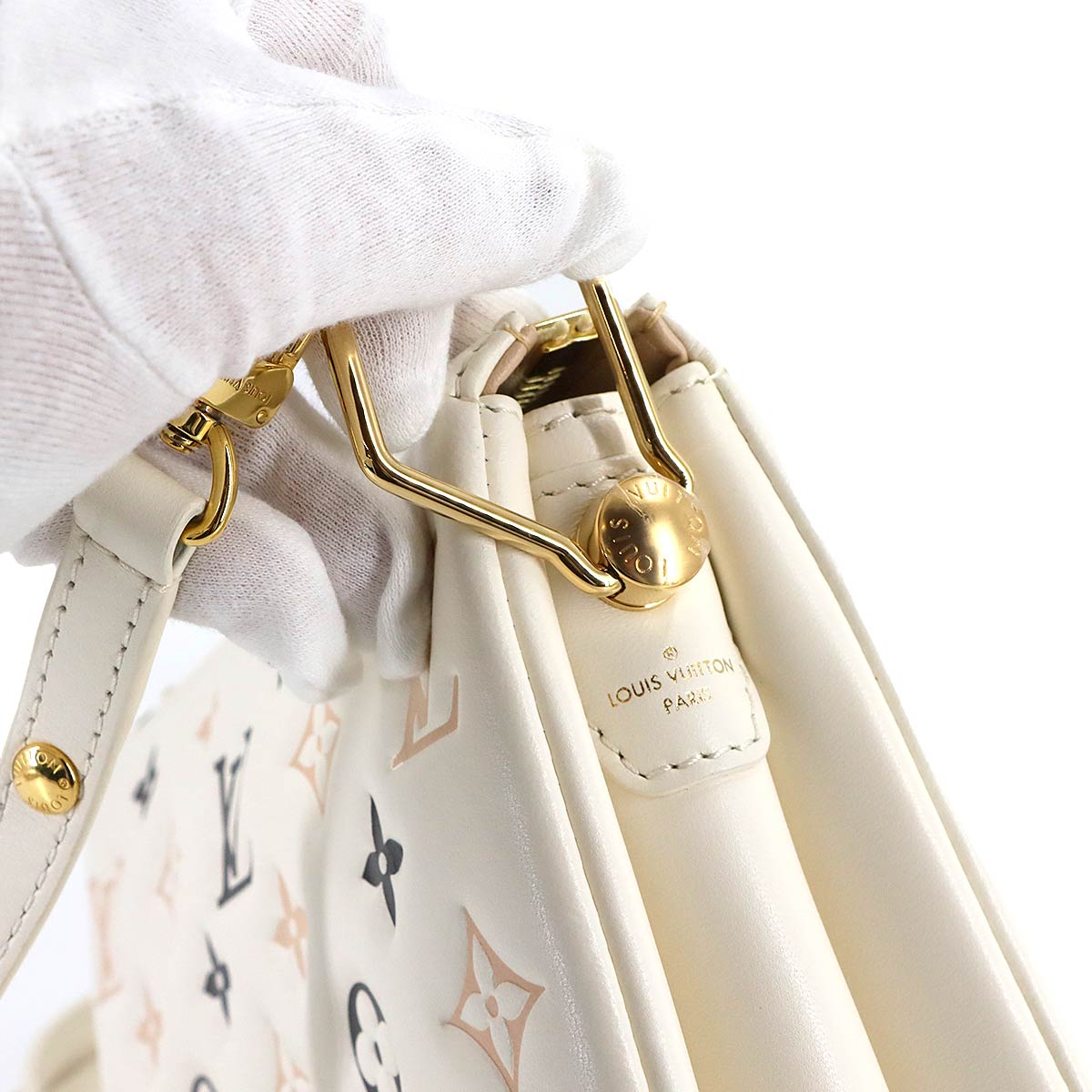 By the Pool Coussin BB Shoulder Bag Leather Beige M22954