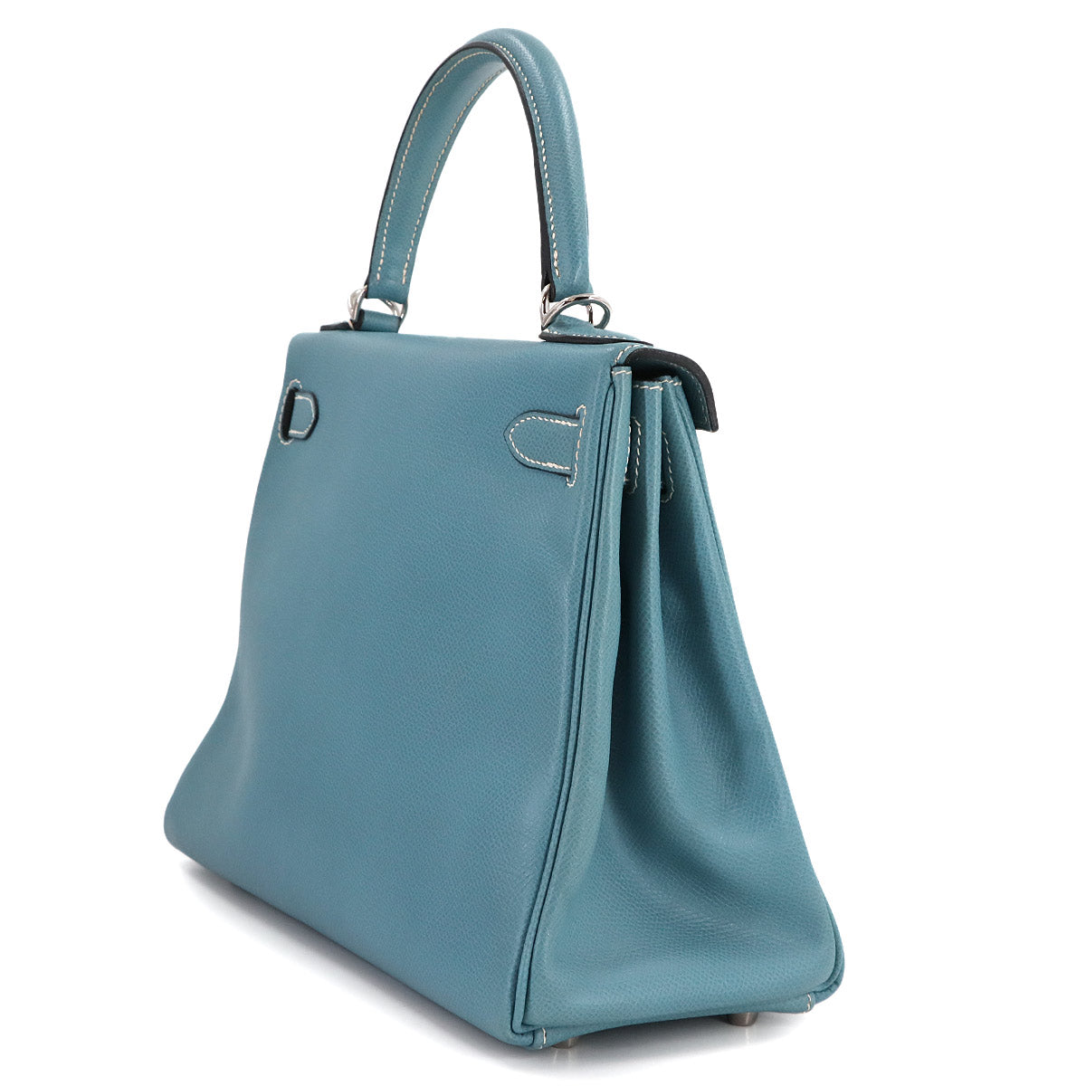 Kelly 28 Veau Epsom Blue Jean 2way Hand Shoulder Bag Purse