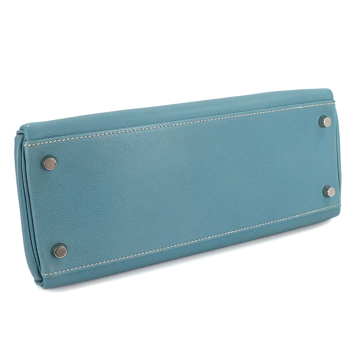 Kelly 28 Veau Epsom Blue Jean 2way Hand Shoulder Bag Purse