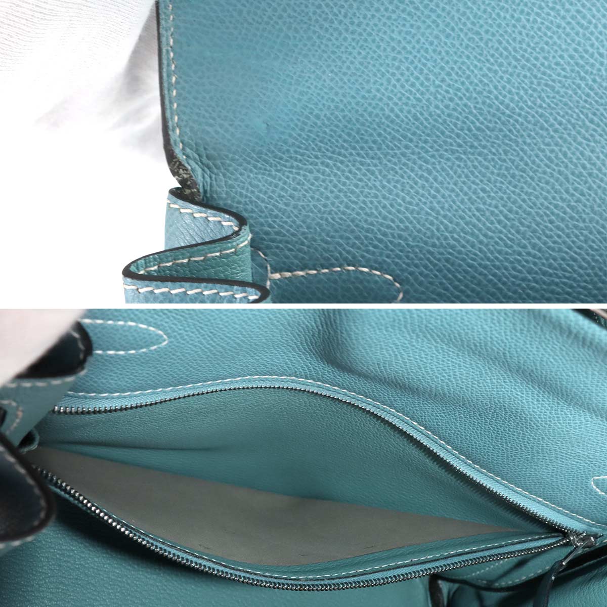 Kelly 28 Veau Epsom Blue Jean 2way Hand Shoulder Bag Purse