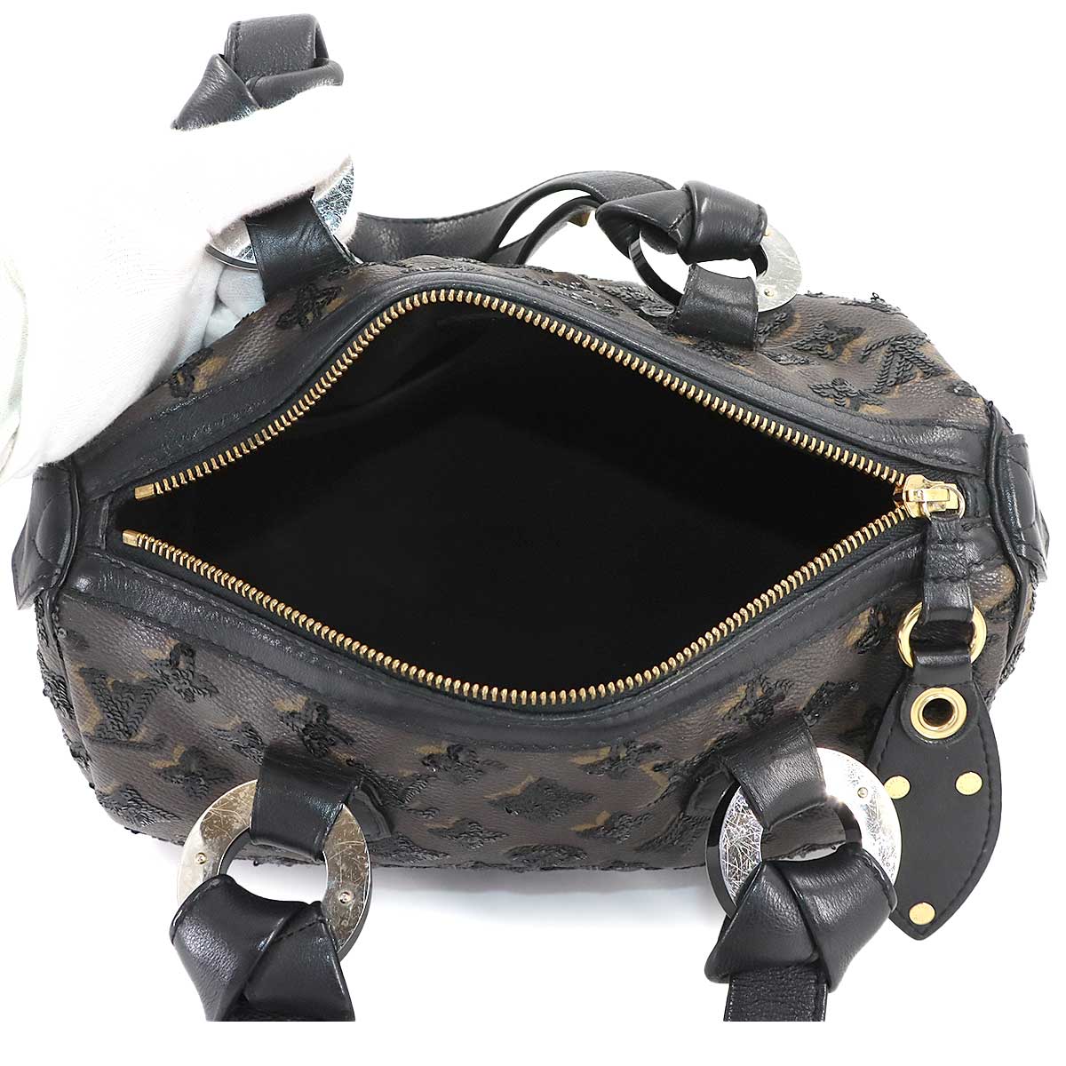 Monogram Eclipse Speedy 30 Hand Bag Brown Black M40243