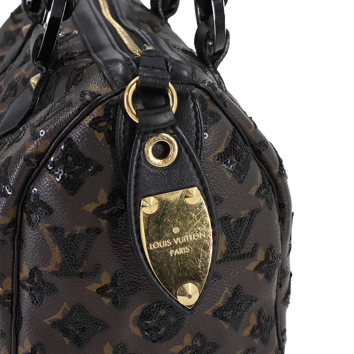 Monogram Eclipse Speedy 30 Hand Bag Brown Black M40243