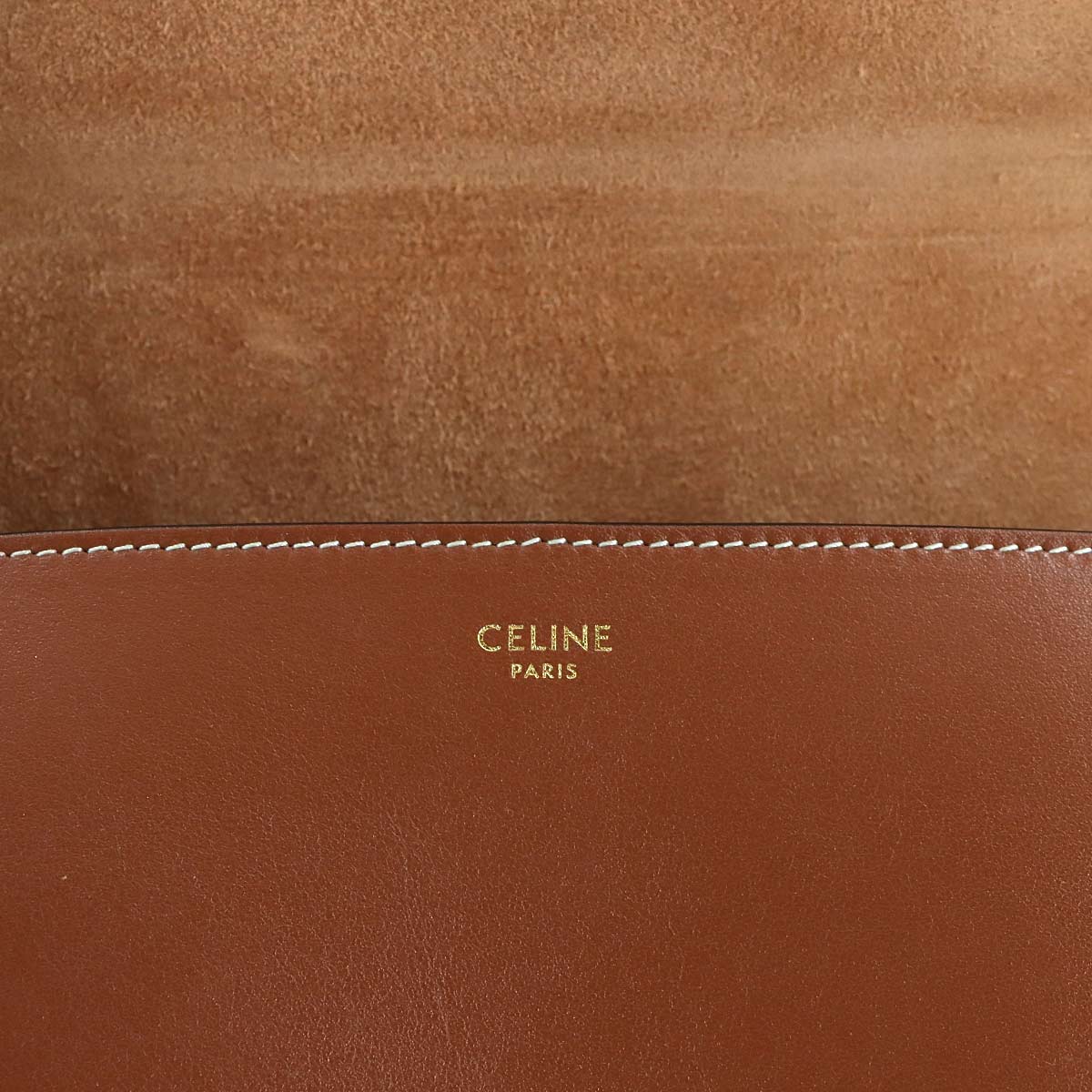 Folco Cuir Triomphe Bag Shoulder Leather Tan 198263DU3 Purse