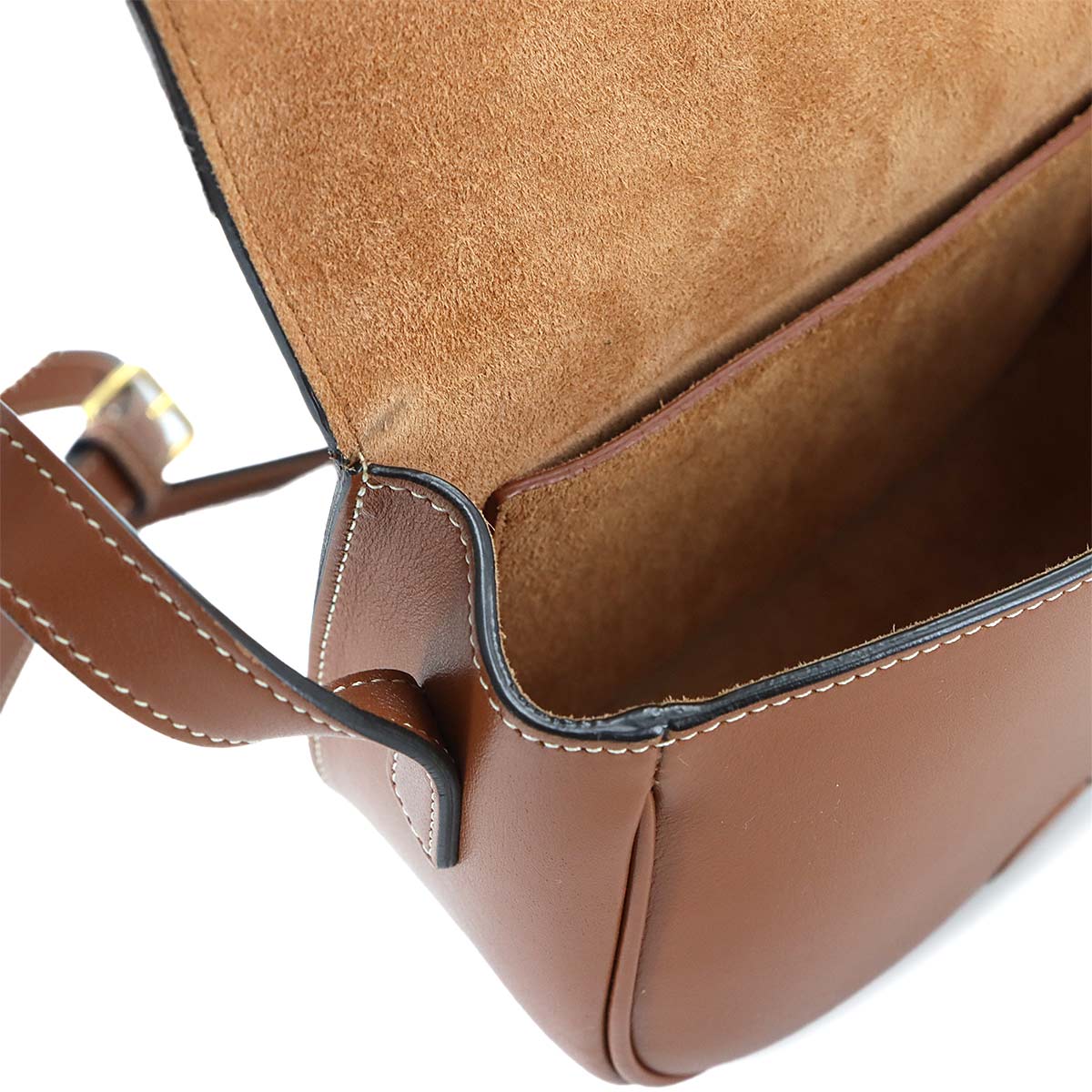 Folco Cuir Triomphe Bag Shoulder Leather Tan 198263DU3 Purse