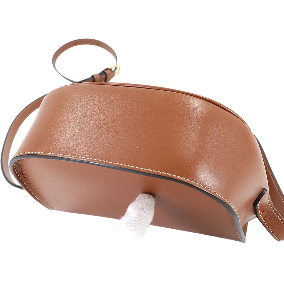 Folco Cuir Triomphe Bag Shoulder Leather Tan 198263DU3 Purse