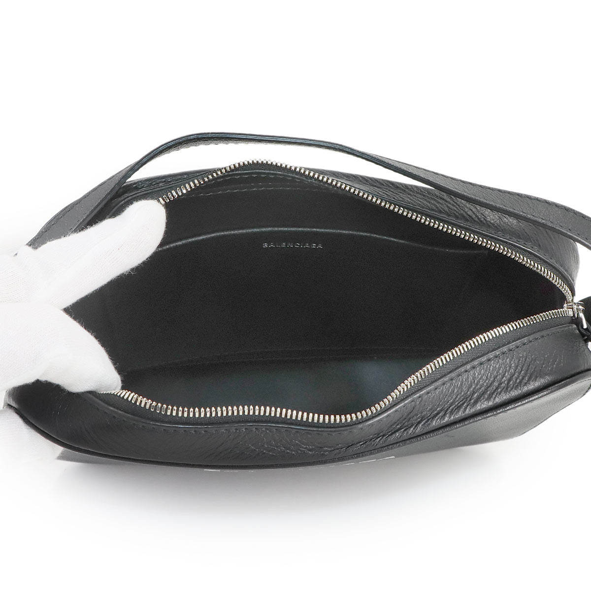 EVERYDAY Camera Small Shoulder Bag Leather Black 608654