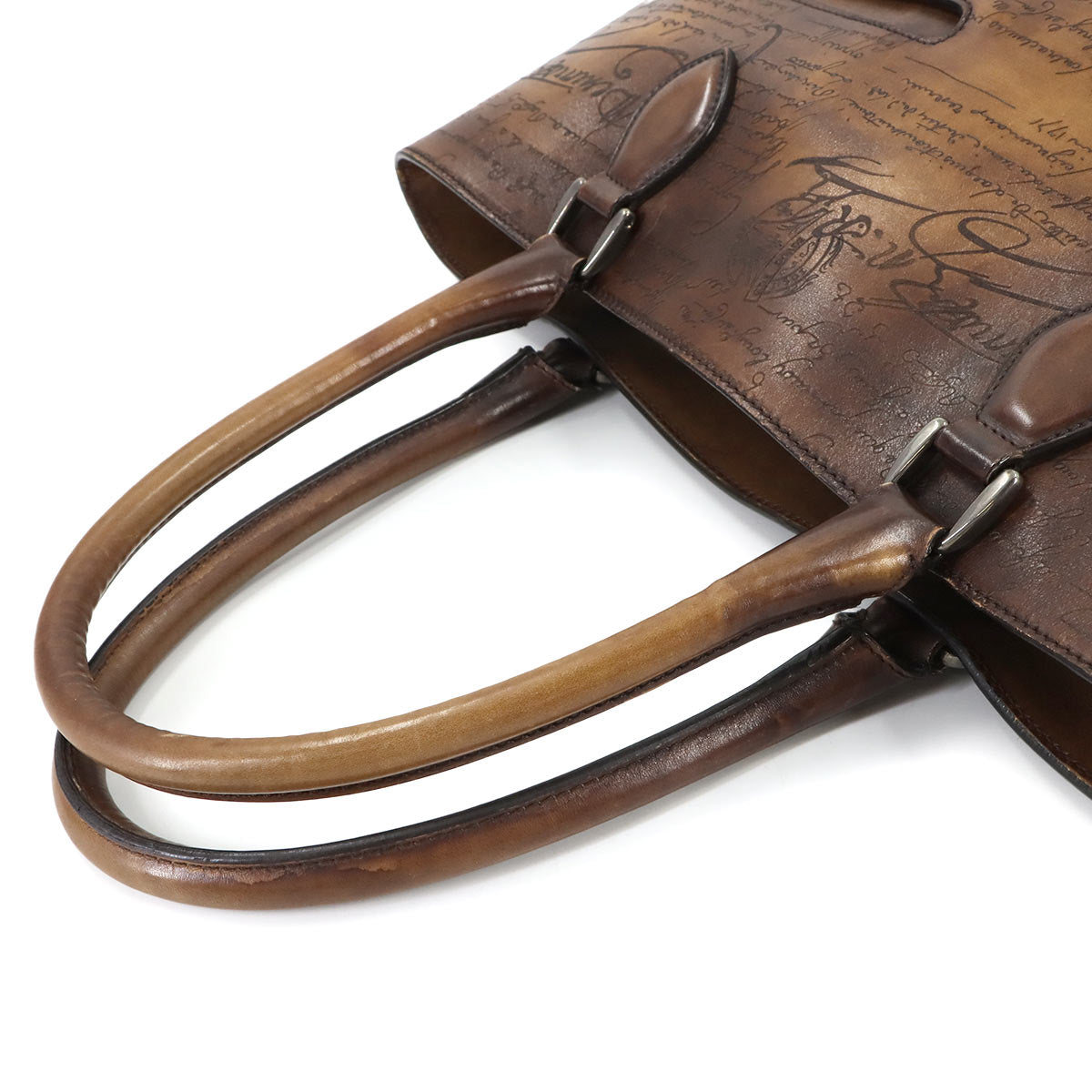 Calligraphy Toujours Tote Bag Venezia Leather Brown Purse