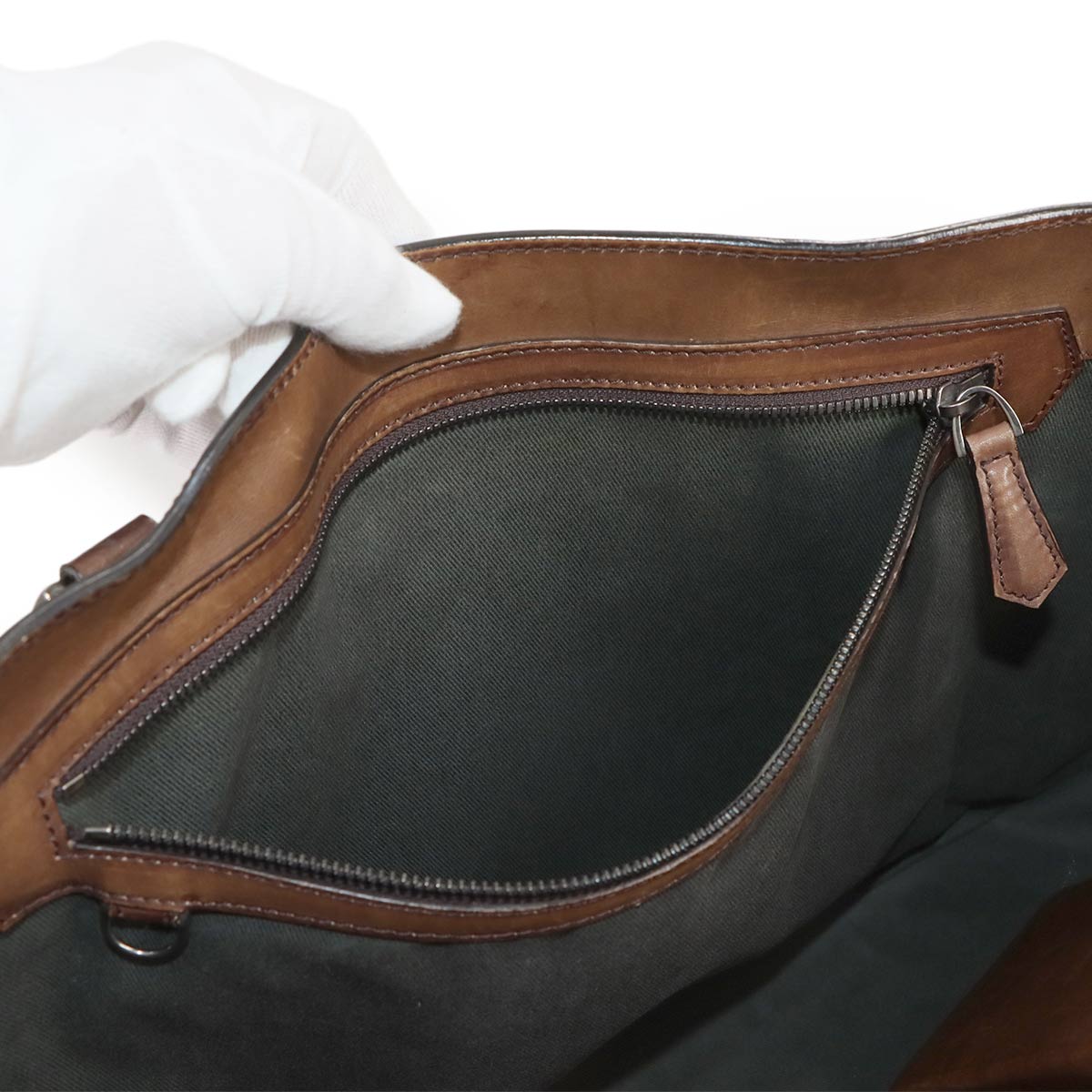 Calligraphy Toujours Tote Bag Venezia Leather Brown Purse