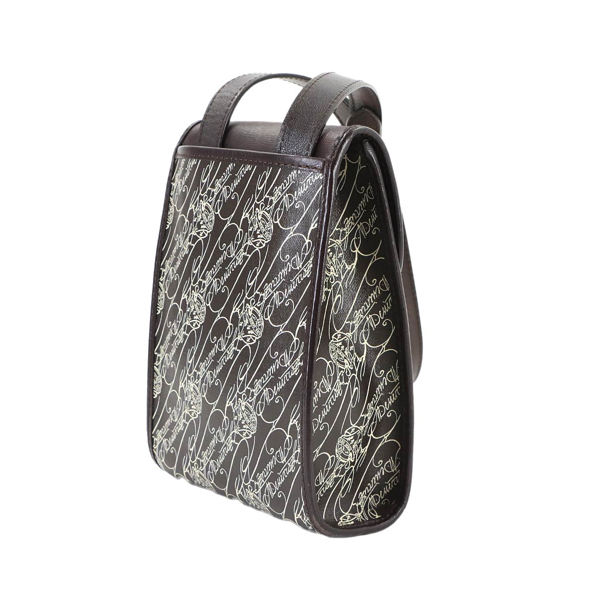 Bourse Messenger Bag Toile Marbeuf Canvas Leather Brown