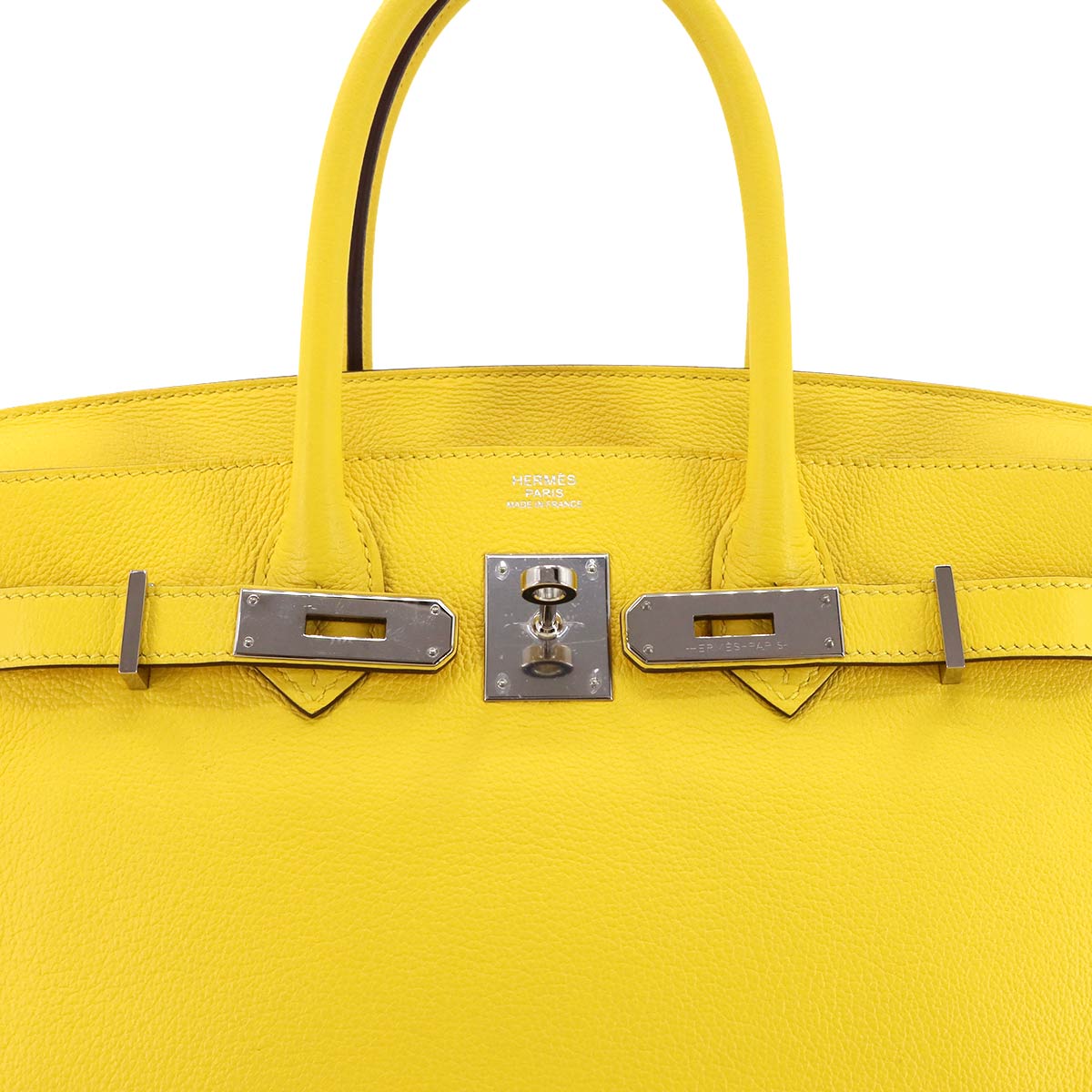 Birkin 30 Taurillon Novillo Jaune de Naples Hand Bag Yellow