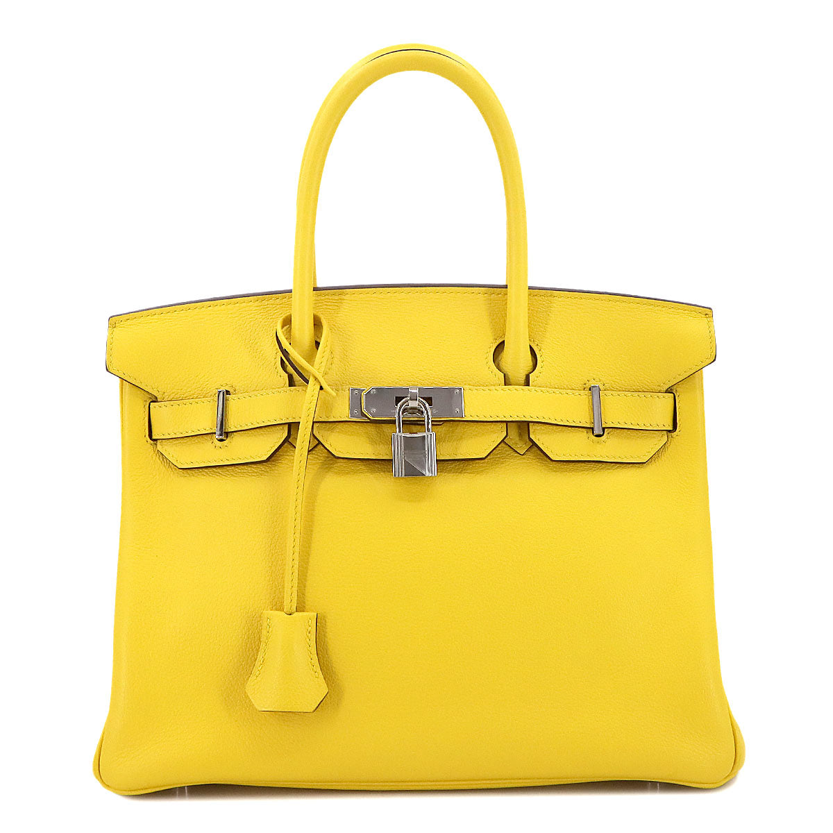 Birkin 30 Taurillon Novillo Jaune de Naples Hand Bag Yellow