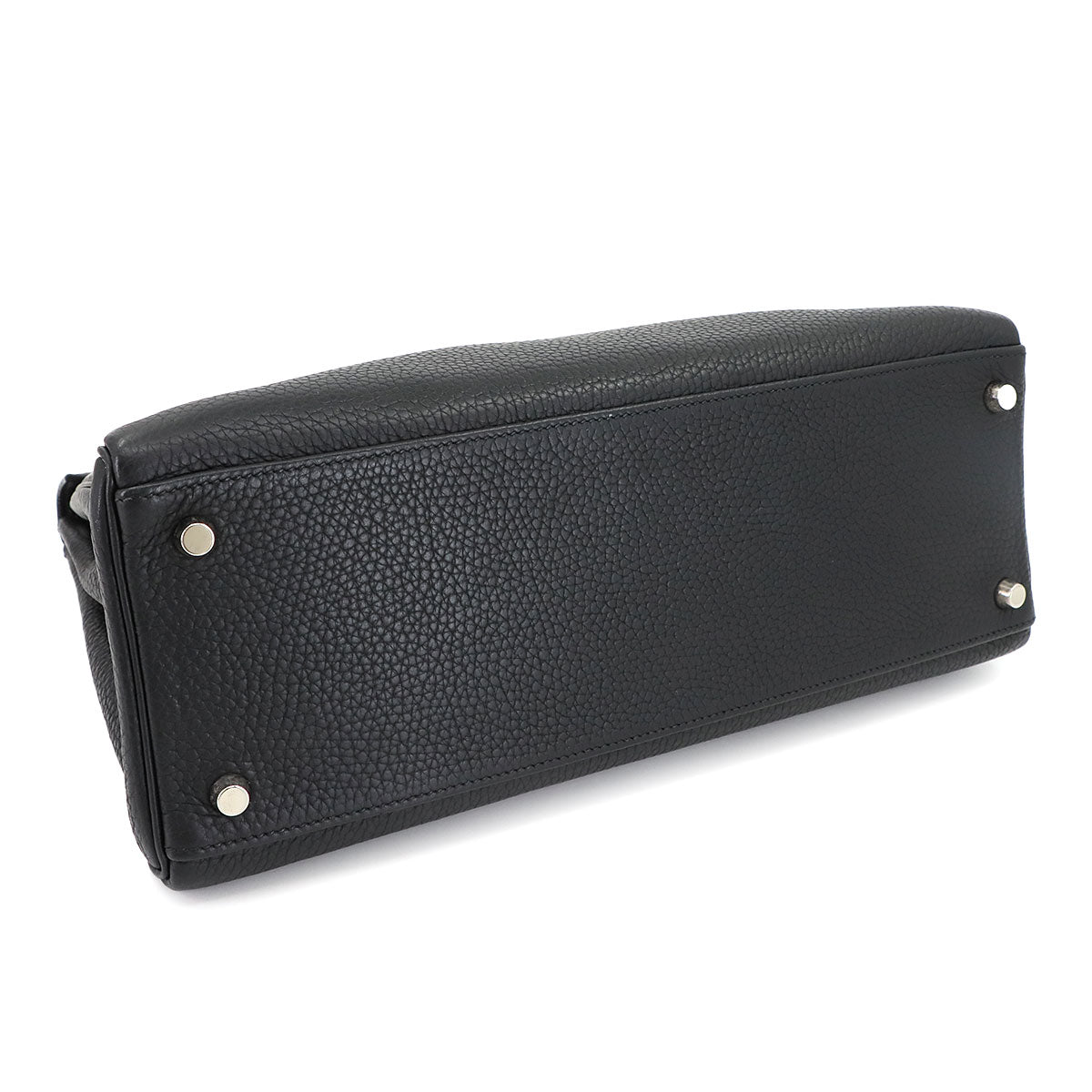 Kelly 32 Taurillon Clemence Black Hand Shoulder Bag Purse