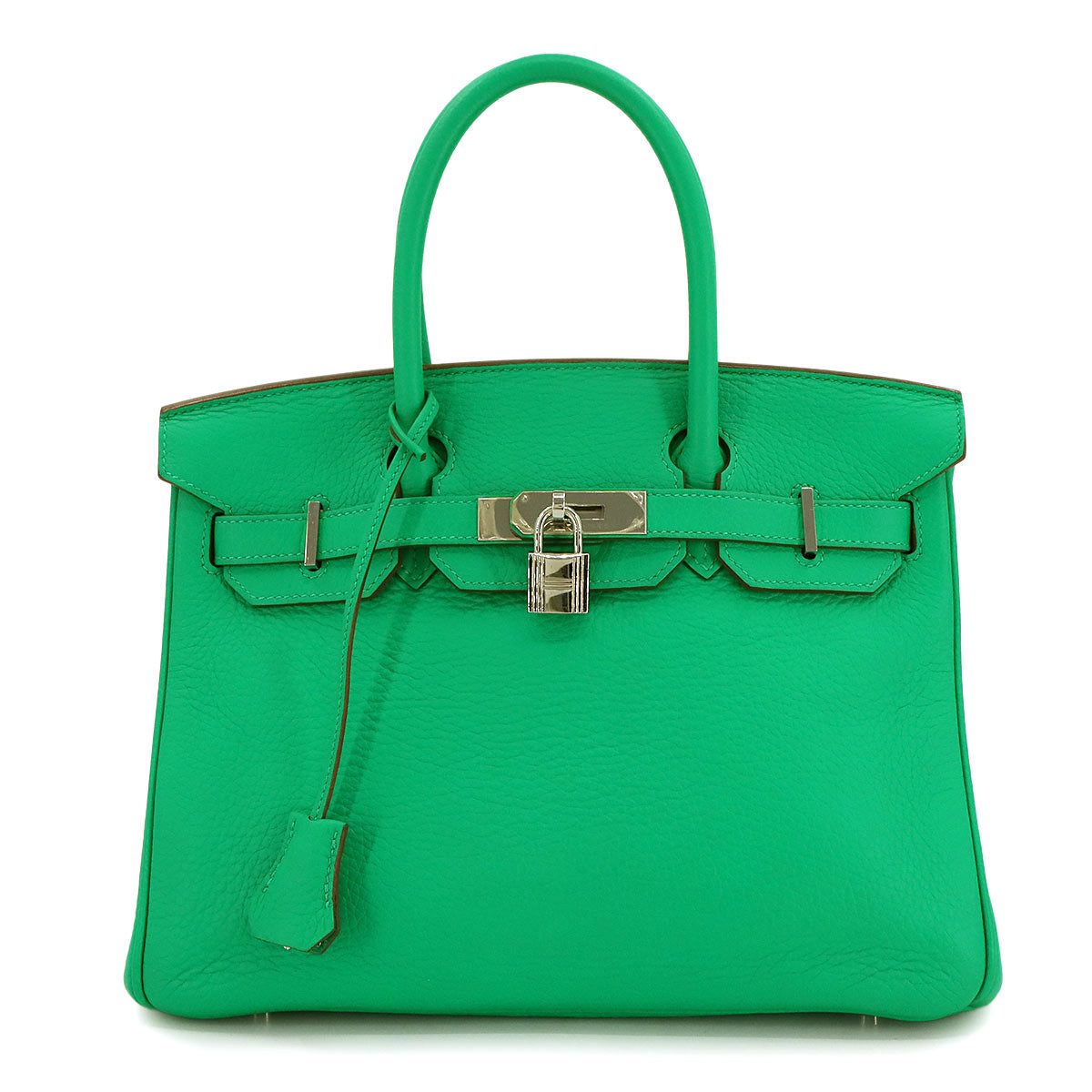 Birkin 30 Taurillon Clemence Menthe Hand Bag Purse Green