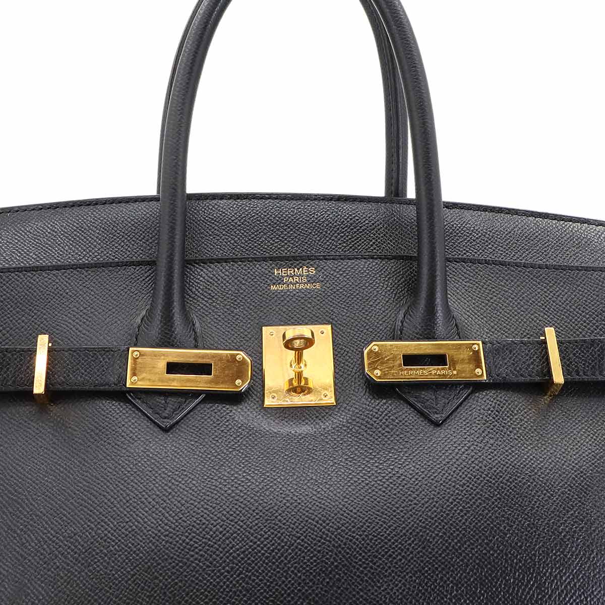 Birkin 35 Epsom Black Hand Bag Purse