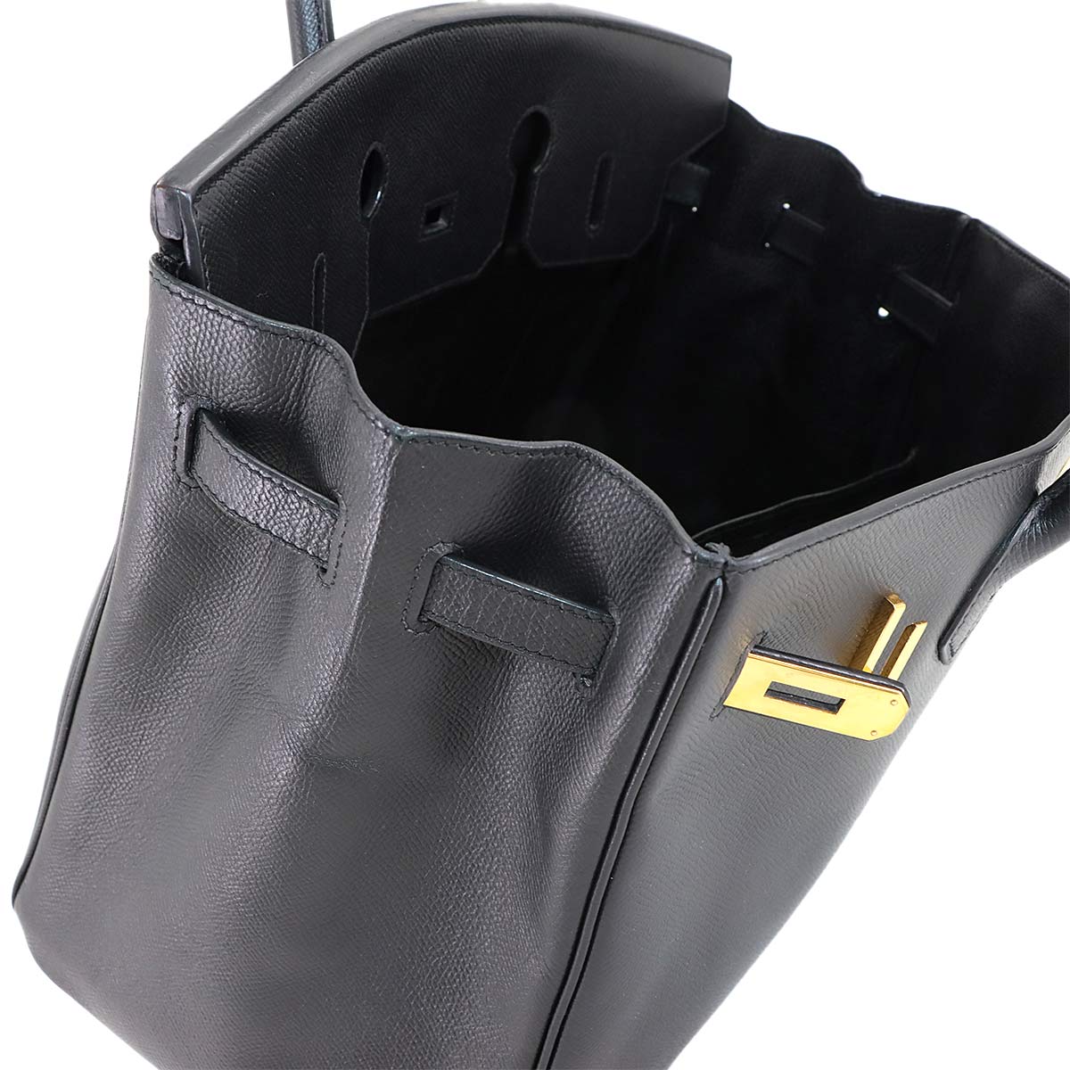 Birkin 35 Epsom Black Hand Bag Purse